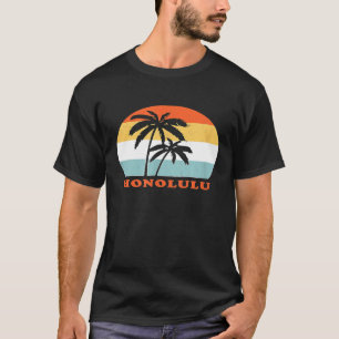 Honolulu Hawaii Vintag Retro Sun Surf Throwback G T-Shirt