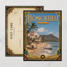 Honolulu Hawaii Vintage Art Deco Golden Age