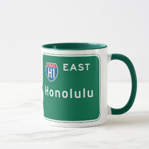 Honolulu, HI-Verkehrsschild Tasse