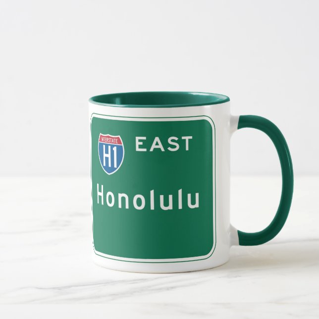 Honolulu, HI-Verkehrsschild Tasse (Rechts)