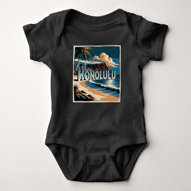 Honolulu O’aho Hawaii Baby Strampler (Vorderseite)