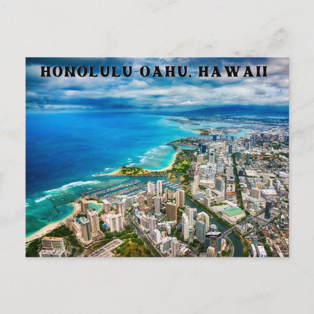 Honolulu-Oahu, Hawaii Postcard Postkarte (Vorderseite)