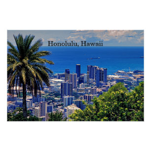 Honolulu, Oahu, Hawaii Poster