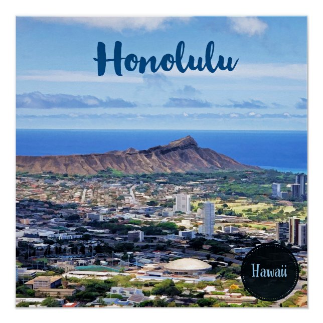 Honolulu Reiseplakat Poster (Vorderseite)