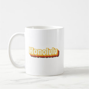 Honolulu Retro Vintager Text Kaffeetasse
