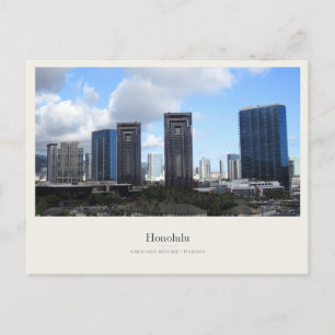 Honolulu Skyline in Kakaako Postkarte