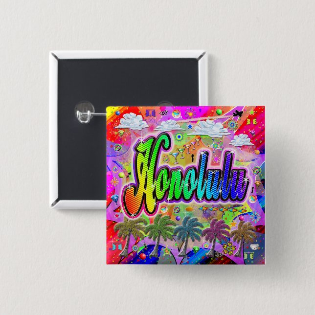 Honolulu Vista Express Button (Vorne & Hinten)