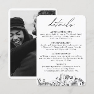 Honolulu Wedding Details Enclosure Card Begleitkarte