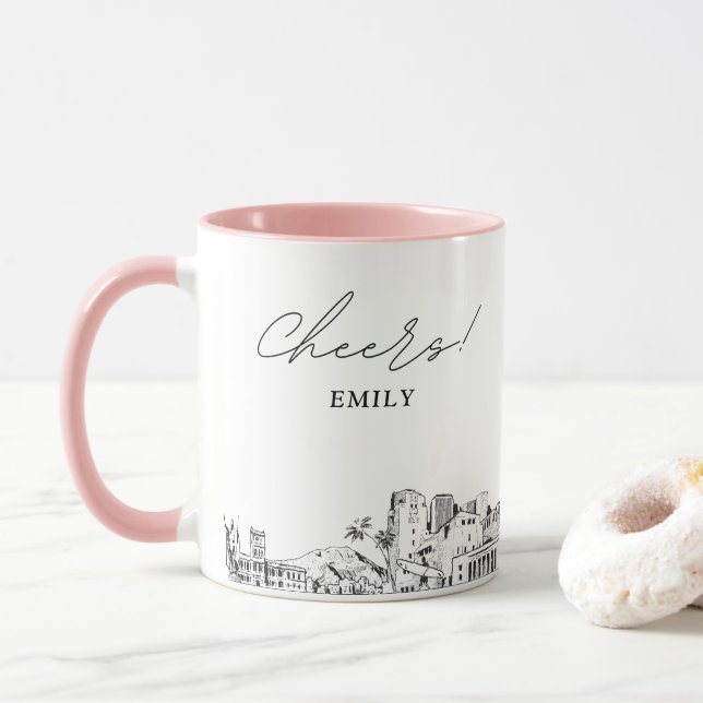 Honolulu Wedding Personalisiert Coffee Tasse (Mit Donut)
