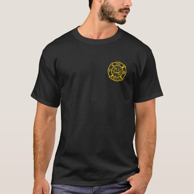 Honor and Courage Firefighter Fire Dept Fire Truck T-Shirt (Vorderseite)