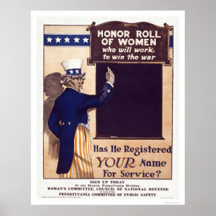 Honor Roll of Women Poster