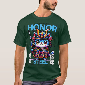 Honor Samurai cat Worrior T-Shirt