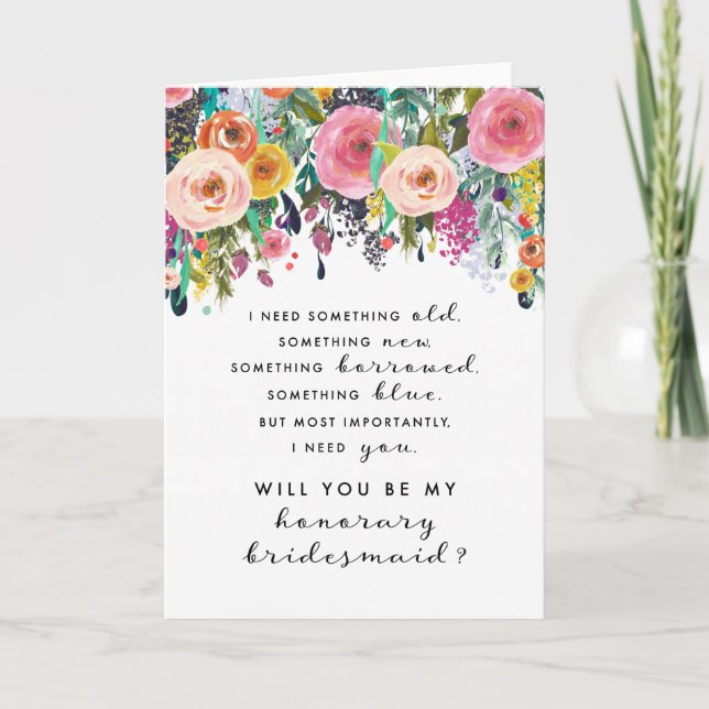 Honorar Bridesmaid Vorschlag Card - Ashley Karte (Vorderseite)