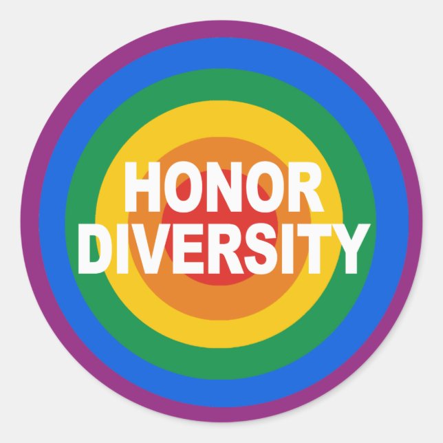 Honorar Diversity Autoaufkleber Runder Aufkleber (Vorderseite)
