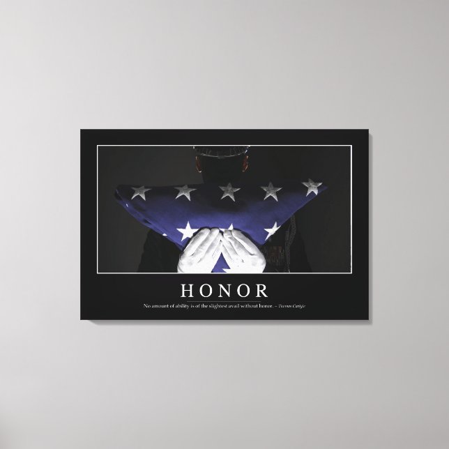 Honorar: Inspiration Zitat Leinwanddruck (Vorderseite)