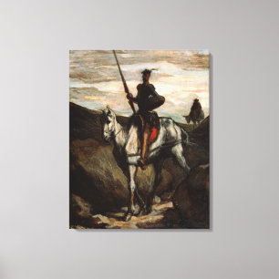Honore Daumier - Don Quixote in den Bergen Leinwanddruck