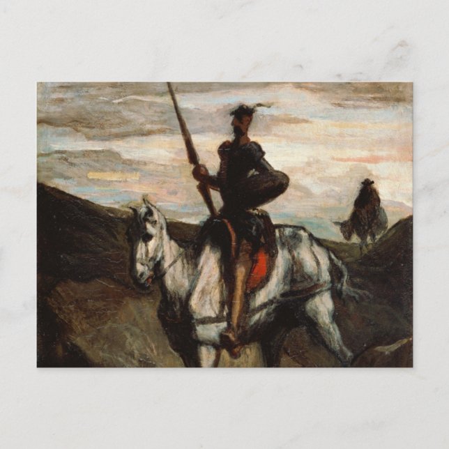 Honore Daumier - Don Quixote in den Bergen Postkarte (Vorderseite)