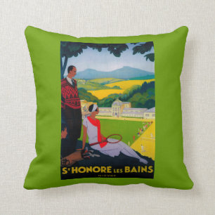 Honore Les Bains Vintages PosterEurope Kissen