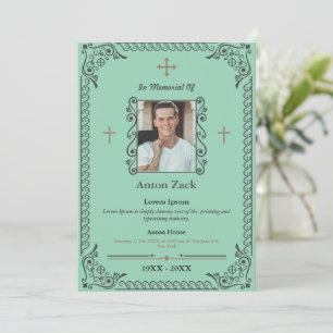 Honorer leur mémoire : Ornate Funeral Invitation