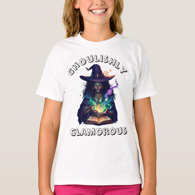 honteusement glamour ! T-shirt sorcière Halloween (Devant)