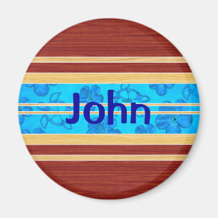 Honu Hawaiian Echtholz-Surfbrett Magnet