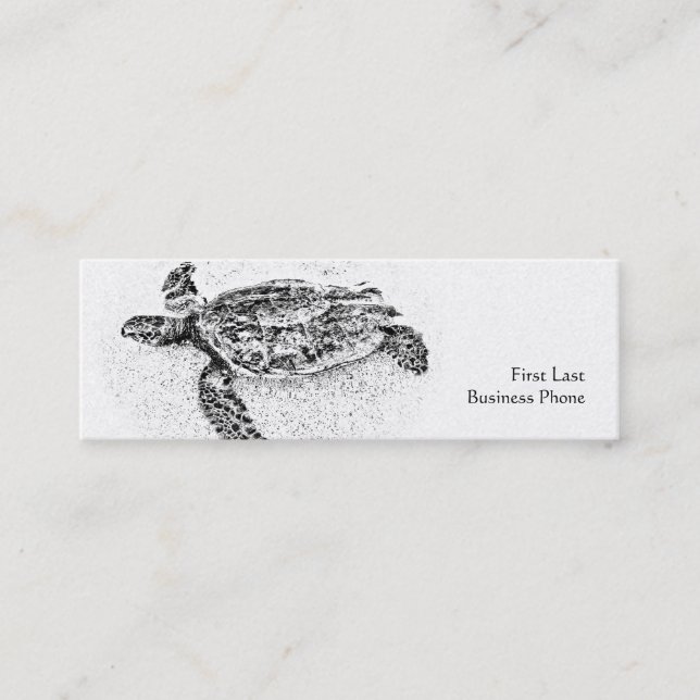Honu - hawaiische Meeresschildkröte Mini Visitenkarte (Vorderseite)