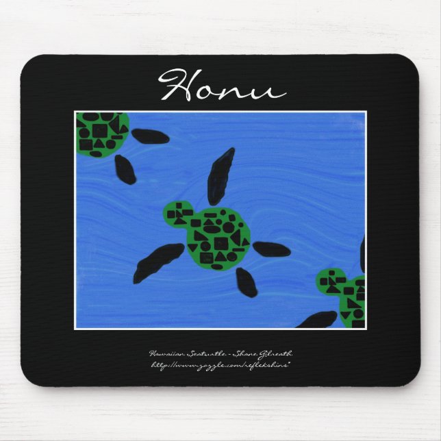 Honu hawaiisches Seaturtle Mousepad (Vorne)