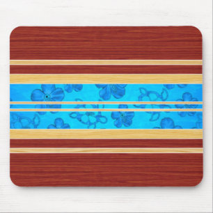 Honu Hawiian Imitat-Holz-Surfbrett Mousepad