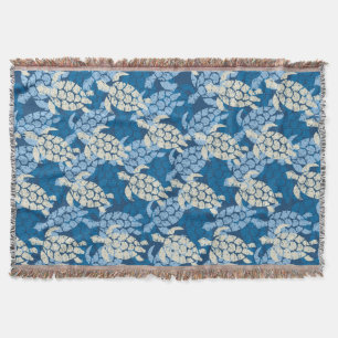 Honu Meeresschildkröte Hawaiian Aloha - Indigo Decke