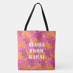 Honu Meeresschildkröte-hawaiische Monogramm-Aloha Tasche