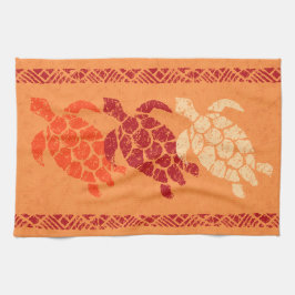 Honu Meeresschildkrötehawaiischer Tapa-Batik - Geschirrtuch