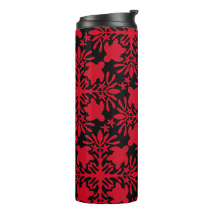 Honu-Meeresschildkröten-Hawaiian-Quiltmuster Thermosbecher
