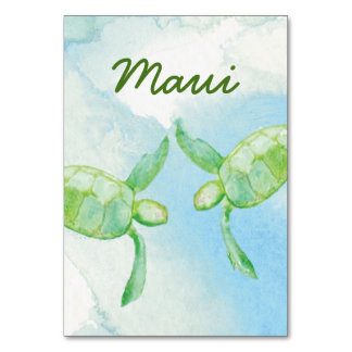 Honu Pair Wedding Table Card Tischnummer
