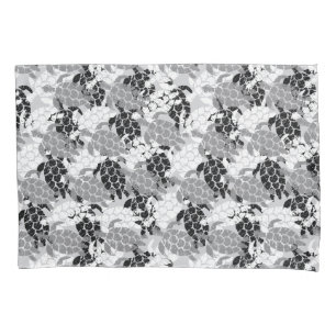 Honu Sea Turtle Hawaiian Aloha Reversible Black Kissenbezug