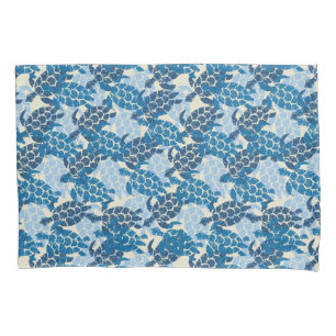 Honu Sea Turtle Hawaiian Aloha Reversible Indigo Kissenbezug