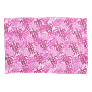 Honu Sea Turtle Hawaiian Aloha Reversible Pink Kissenbezug