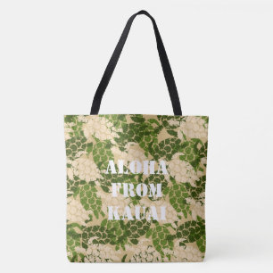 Honu Sea Turtle Hawaiian Monogram Aloha Beach Bag Tasche