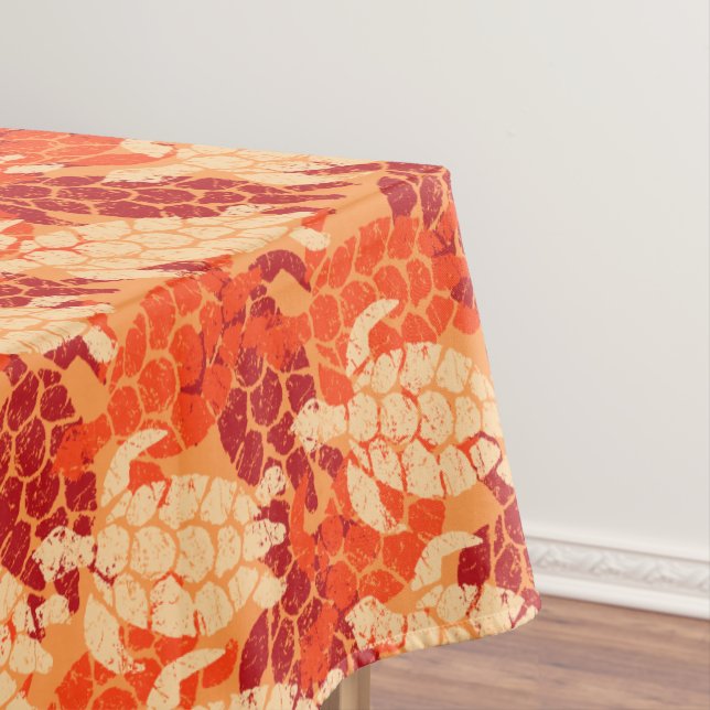 Honu Sea Turtle Hawaiian Tapa - Papaya Tischdecke (Beispiel)
