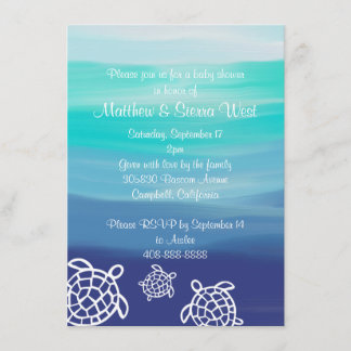 Honu Sea Turtles Paare Babydusche Einladung