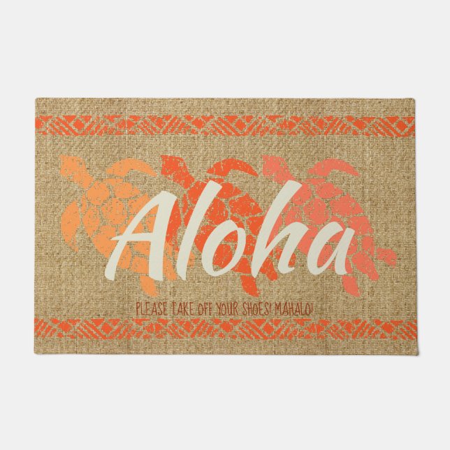 Honu Seedreiergruppen-Schildkrötehawaiische Fußmatte (Vorderseite)