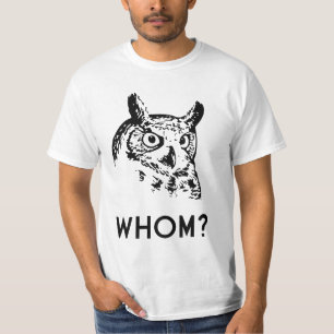 Hoo der wem Grammatik-Eule T-Shirt