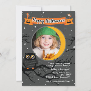Hoo Hoo Photo Invitation Halloween