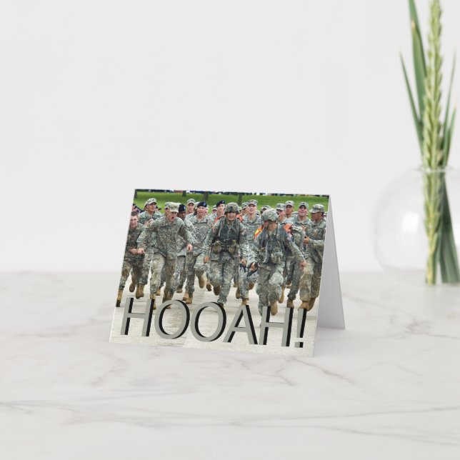 Hooah! Army Soldier Boot Camp Cadet Karte (Vorderseite)