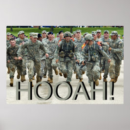Hooah! Army Soldier Boot Camp Cadet Poster