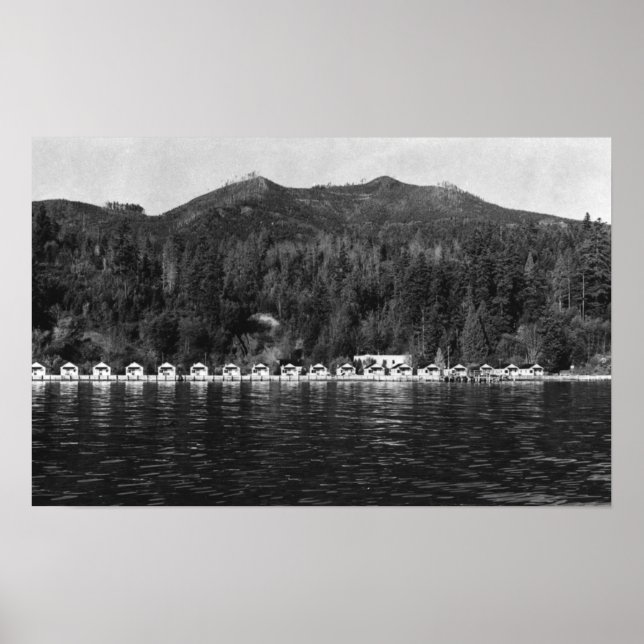 Hood Canal, WA View und Beacon Point Resort Poster (Vorne)