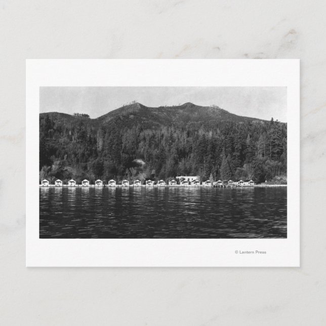 Hood Canal, WA View und Beacon Point Resort Postkarte (Vorderseite)