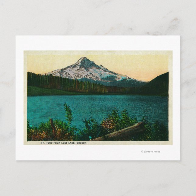 Hood from Lost Lake, ORMt. Hood, OR Postkarte (Vorderseite)