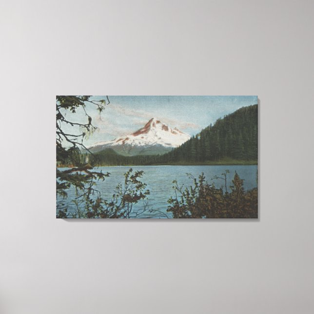 Hood, Oregon - Aussicht auf Berge von Lost Leinwanddruck (Vorderseite)