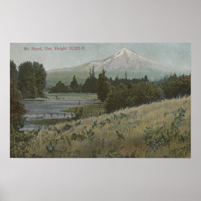 Hood, Oregon - Aussicht auf den Berg von Hood 2 Poster (Vorne)