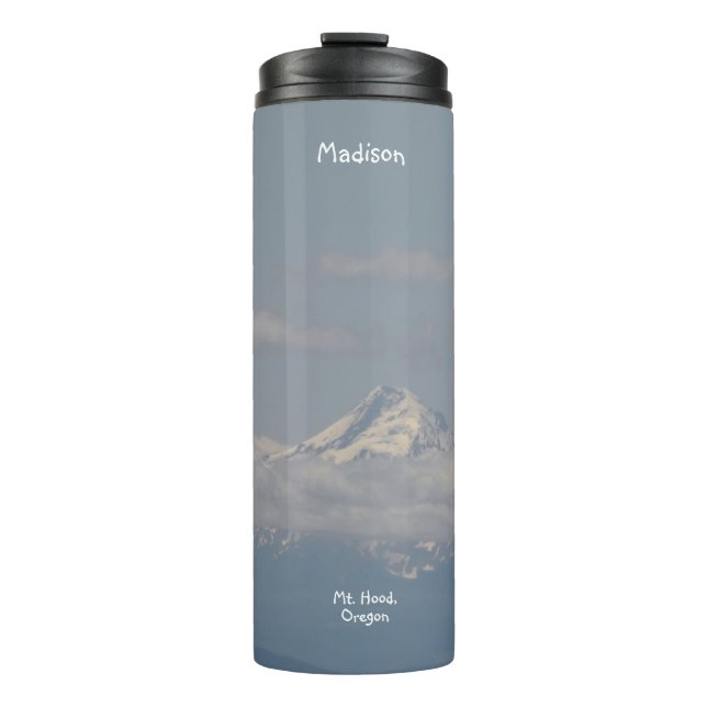 Hood, Oregon mit Clouds-Foto Personalisiert Thermosbecher (Vorderseite)